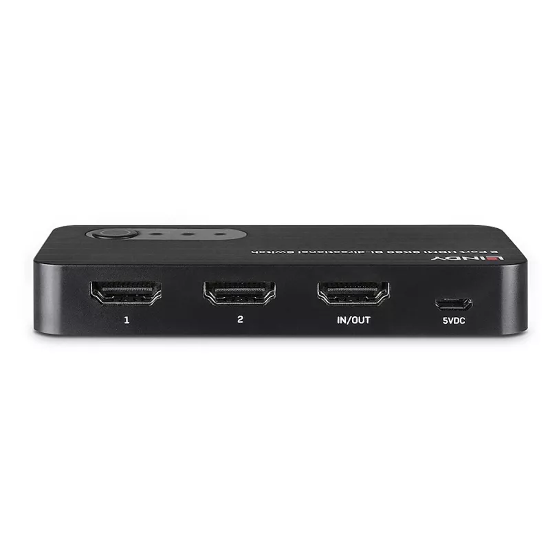 Lindy 38339 conmutador HDMI 2.1 8K60 bidireccional de 2 puertos, HDR, negro