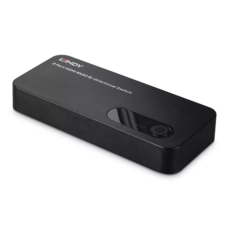 Lindy 38339 conmutador HDMI 2.1 8K60 bidireccional de 2 puertos, HDR, negro