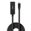 Lindy Extensión activa USB 3.2 Gen 2 C/C de 5 m, 5 m, USB C, USB C, USB 3.2 Gen 2 (3.1 Gen 2), 10 Gbit/s, negro