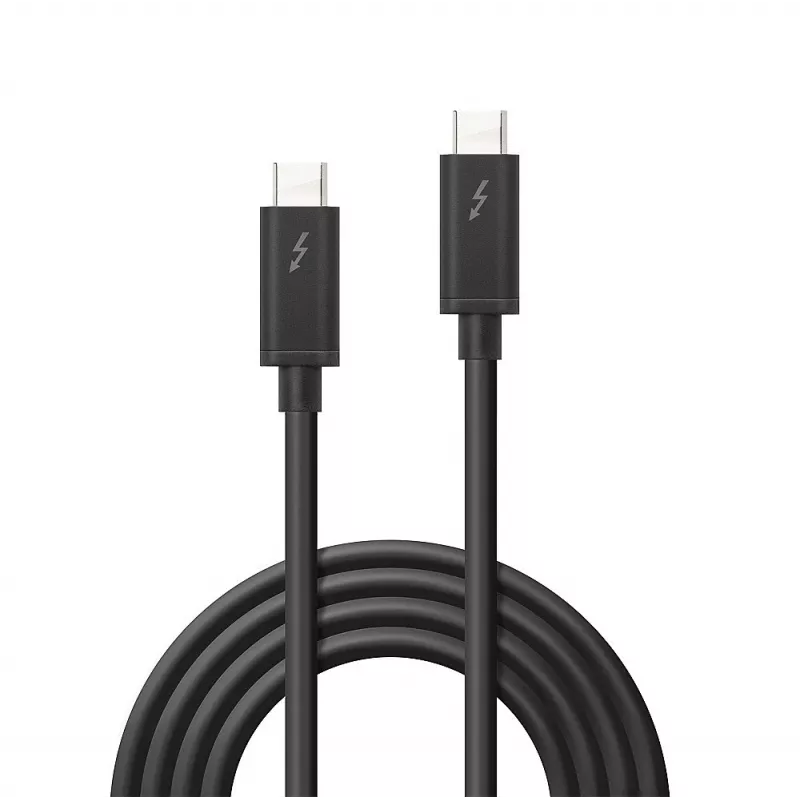 Lindy Cable Thunderbolt 3 de 2 m, pasivo, conector macho, conector macho, 2 m, 20 Gbit/s, negro, 4096 x 2160 píxeles