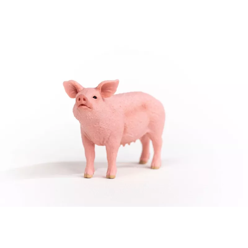 Schleich figura de granja cerdo 13933, rosa, edad recomendada 3+