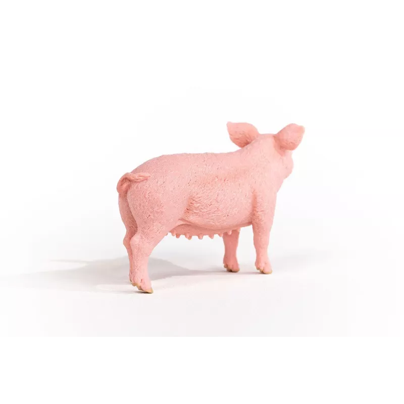 Schleich figura de granja cerdo 13933, rosa, edad recomendada 3+
