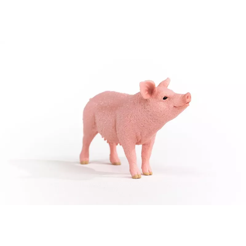 Schleich figura de granja cerdo 13933, rosa, edad recomendada 3+