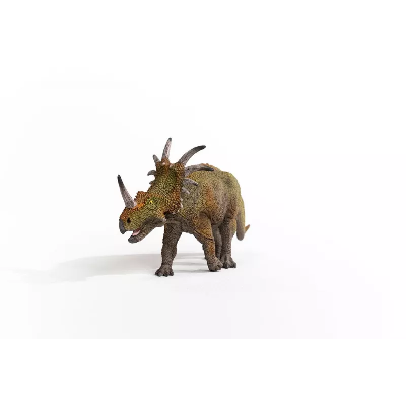 schleich dinosaurio Styracosaurus, 4 años, Die Erde erobern, dinosaurios y volcán, verde, gris, plástico