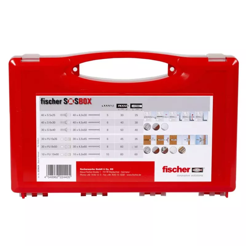 Set de tornillos y tacos Fischer 533629
