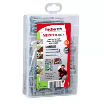 Set de tornillos y tacos Fischer MEISTER-BOX UX 75 unidades