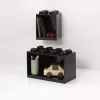 room copenhagen LEGO Brick Shelf 8+4 negro — estantería modular de pared con 2 baldas