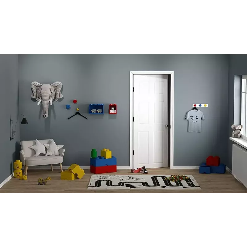 Estantería Room Copenhagen LEGO Brick Shelf 8+4 Roja, 2 baldas