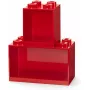 Estantería Room Copenhagen LEGO Brick Shelf 8+4 Roja, 2 baldas