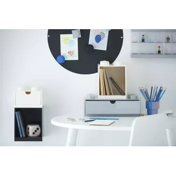 room copenhagen Estantería Room Copenhagen LEGO Brick 4 Estantería Blanca 41141735 – estantería expositora compatible con LEGO para montaje en pared