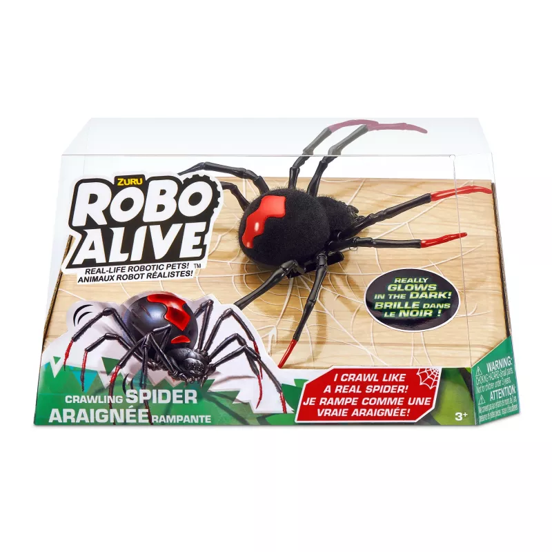 Robo Alive Araña reptante brillante en la oscuridad, juguete robot ZURU