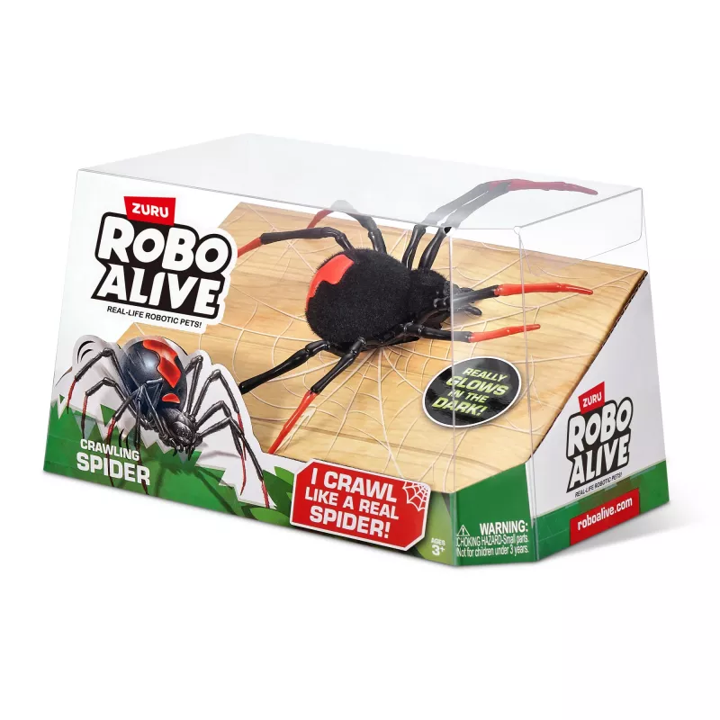 Robo Alive Araña reptante brillante en la oscuridad, juguete robot ZURU