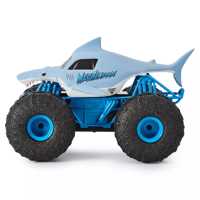 Monster Jam, camión monstruo teledirigido oficial Megalodon STORM All-Terrain, escala 1:15
