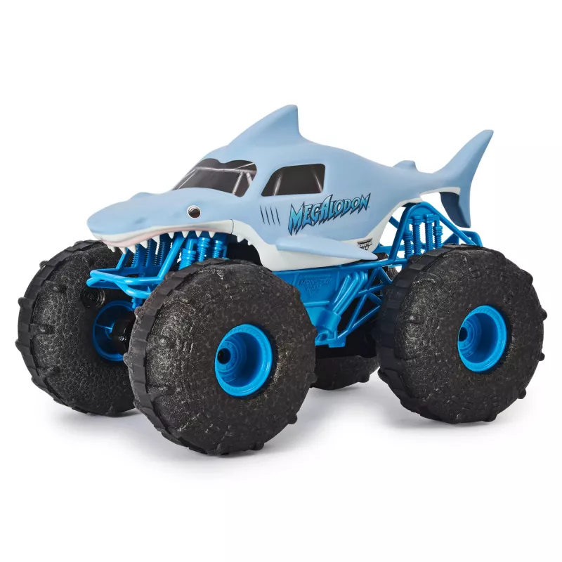 Monster Jam, camión monstruo teledirigido oficial Megalodon STORM All-Terrain, escala 1:15