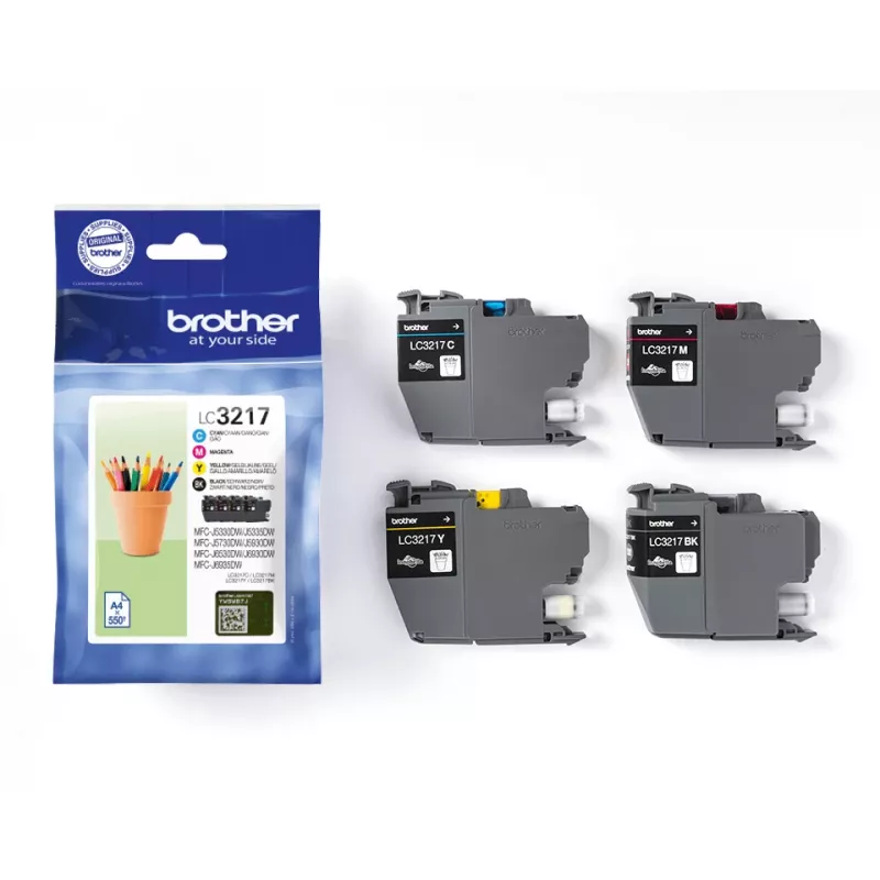 Brother LC3217VAL cartucho de tinta 4 uds. original negro, cian, magenta, amarillo