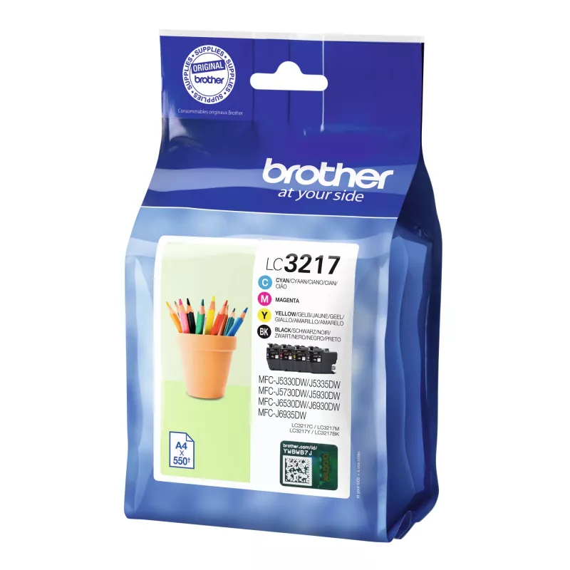 Brother LC3217VAL cartucho de tinta 4 uds. original negro, cian, magenta, amarillo