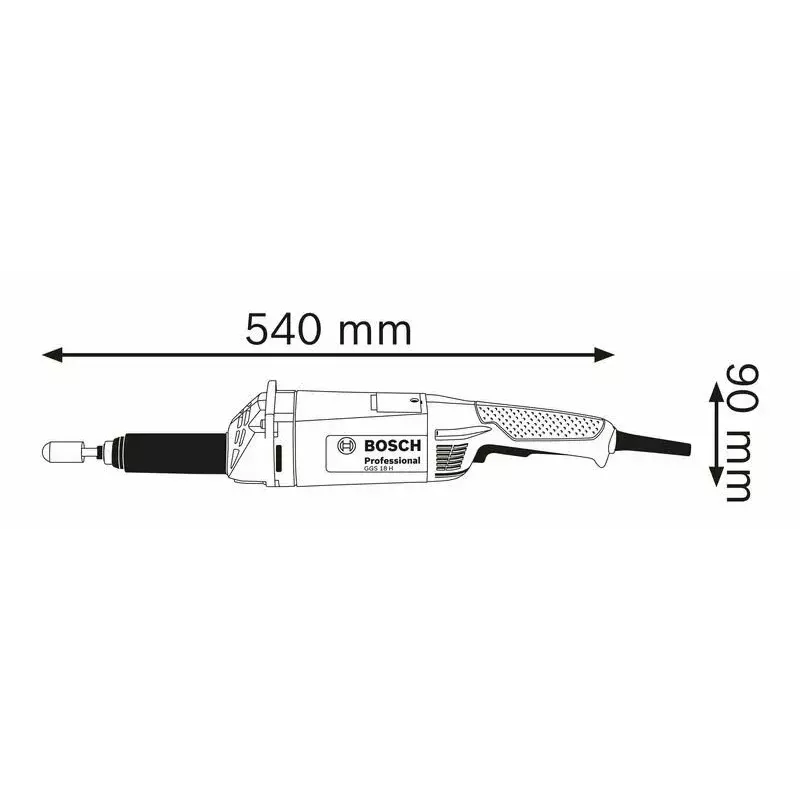 Bosch Professional GGS 18 H amoladora recta, 1.050 W, pinza de 10 mm (0 601 209 200)