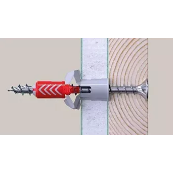 Tornillo Fischer 670501 – tornillo para madera de acero 100 mm, 6 mm de diámetro, 60 mm de rosca, paquete de 25 uds.