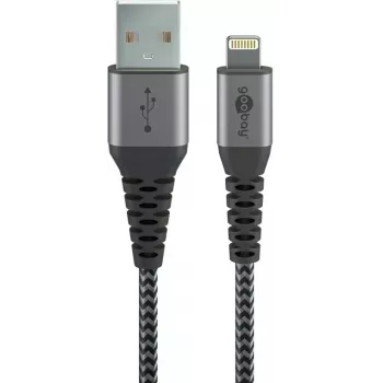 Cable Lightning Wentronic 49267 0,5 m Negro-gris