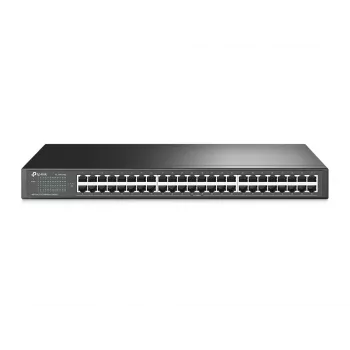 TP-Link Switch de red para rack de 48 puertos 10/100Mbit/s, no gestionado, Fast Ethernet (10/100), montaje en rack, 1U