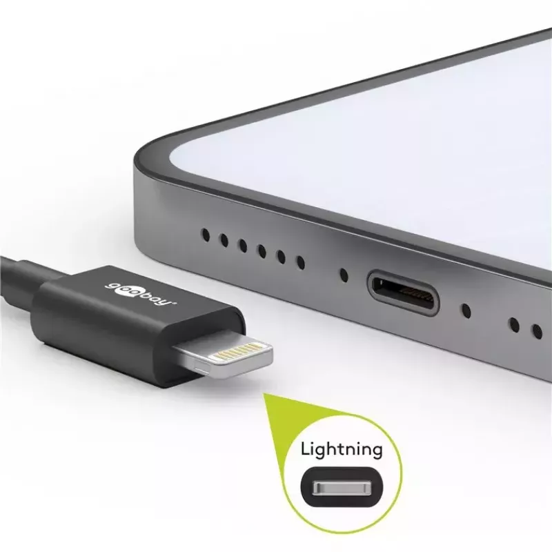 Goobay Cable Lightning USB de carga y sincronización 1 m Lightning USB A CE MFi