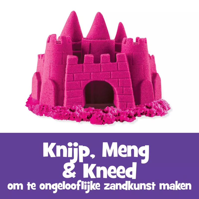 Kinetic Sand, 2 lbs Arena de juego rosa, regalos de Pascua, arena sensorial moldeable para niños, bolsa resellable (el envase puede variar)