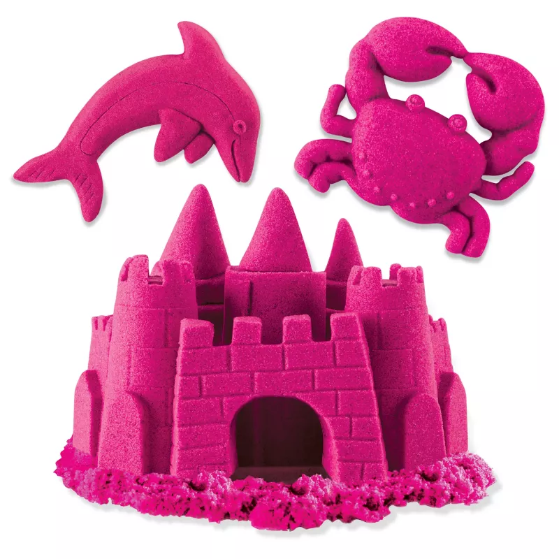 Kinetic Sand, 2 lbs Arena de juego rosa, regalos de Pascua, arena sensorial moldeable para niños, bolsa resellable (el envase puede variar)