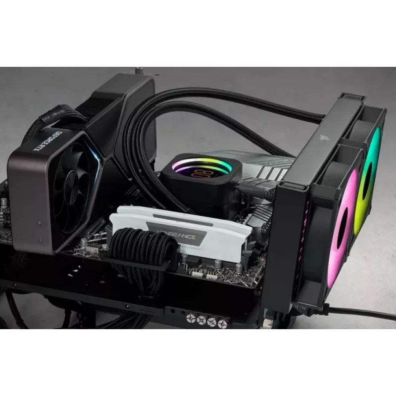 CORSAIR Memoria RAM 32GB (2x16GB) DDR5 DRAM 6400MT/s CL32 Kit de memoria Vengeance – Blanco