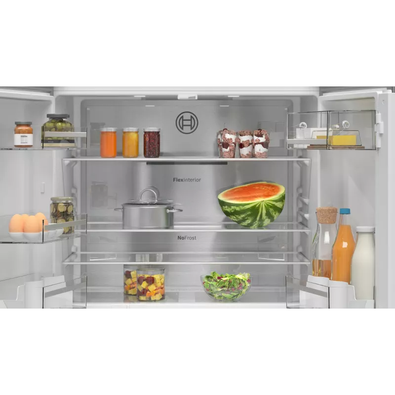 Bosch Serie 4 KFN96APEA frigorífico combi Side-by-Side, French Door, de libre instalación, 605 l (405 l + 200 l), Home Connect, clase energética E, acero inoxidable