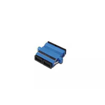 DIGITUS acoplador SC / SC dúplex, color azul casquillo de circonio cerámico, carcasa de plástico, monomodo, incl. material de montaje