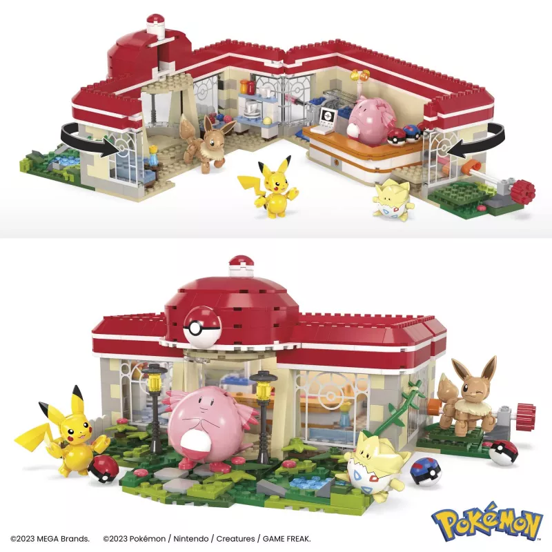 Set de construcción MEGA Pokémon, Centro del Bosque (648 piezas) con 4 figuras de acción