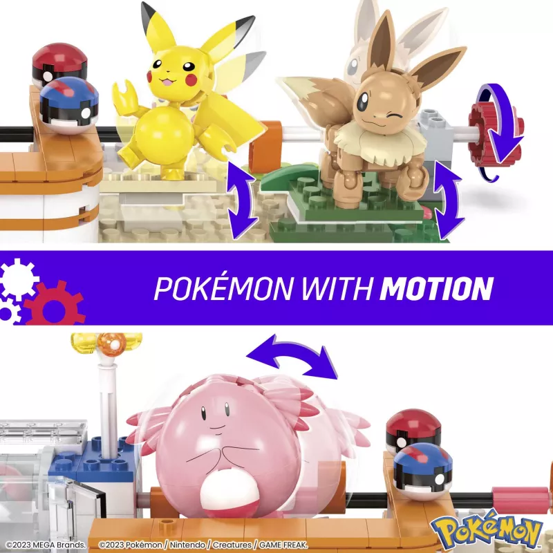 Set de construcción MEGA Pokémon, Centro del Bosque (648 piezas) con 4 figuras de acción