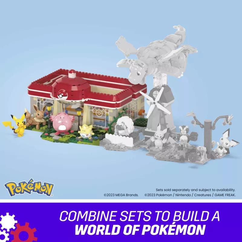 Set de construcción MEGA Pokémon, Centro del Bosque (648 piezas) con 4 figuras de acción
