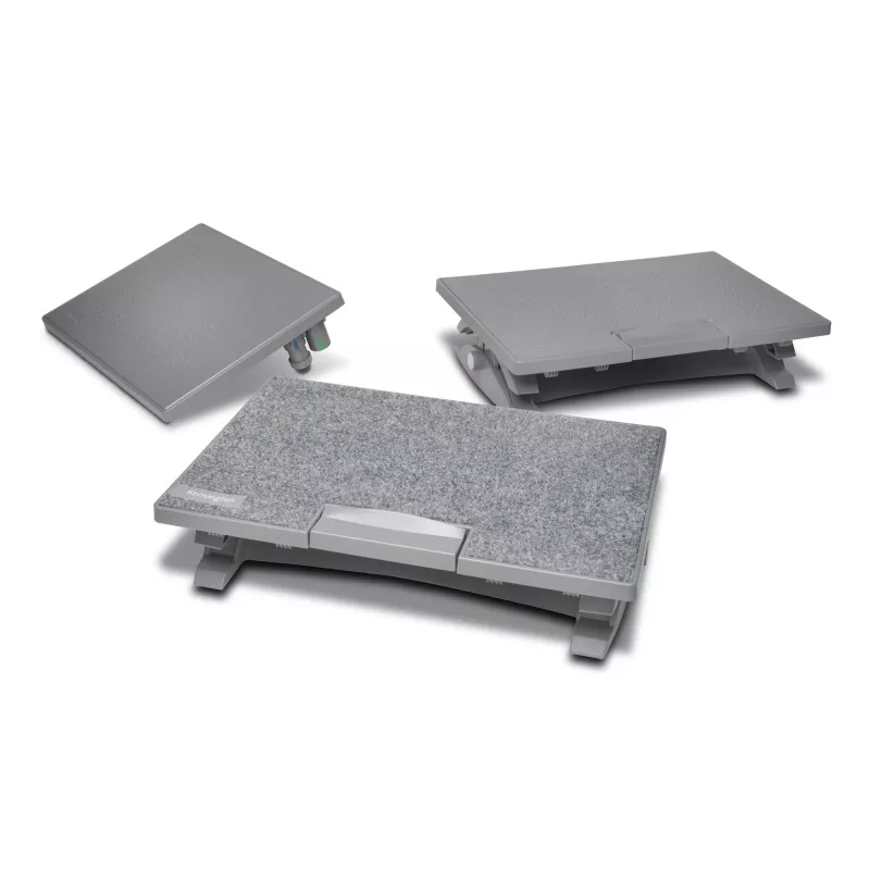 Kensington SmartFit SoleMate Pro Elite K50345EU reposapiés ergonómico, altura regulable 9–12 cm, inclinación 0–18°, gris
