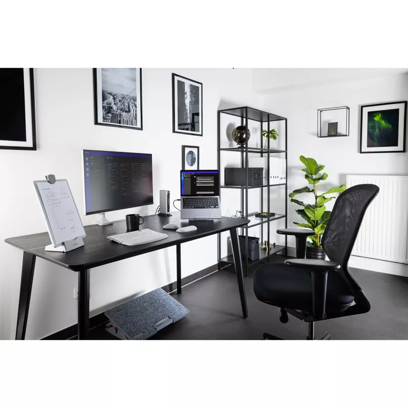 Kensington SmartFit SoleMate Pro Elite K50345EU reposapiés ergonómico, altura regulable 9–12 cm, inclinación 0–18°, gris