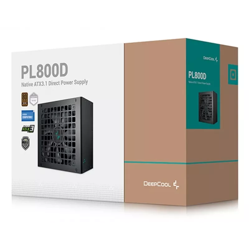 Fuente de alimentación DEEPCOOL Pl800d 800 W 20+4 Pin ATX - Negro