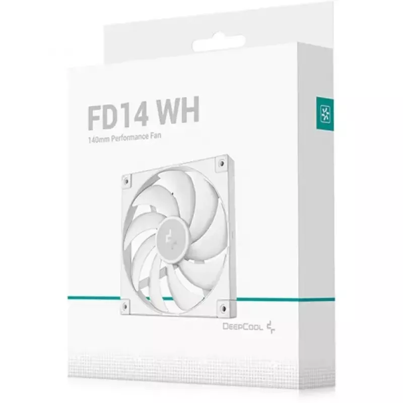 Ventilador de carcasa DeepCool FD14 WH de 140 mm, 140 x 140 x 25 mm, blanco, 3-Pin