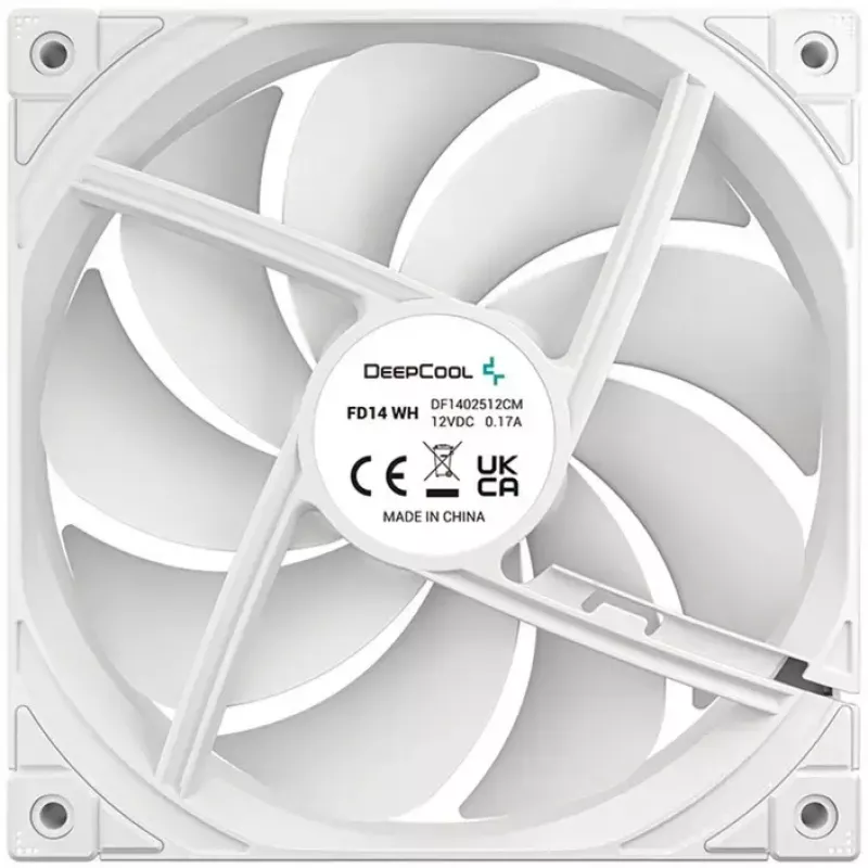 Ventilador de caja DeepCool FD14 White 140mm 3en1 — 140 mm, blanco, conector 3 en 1