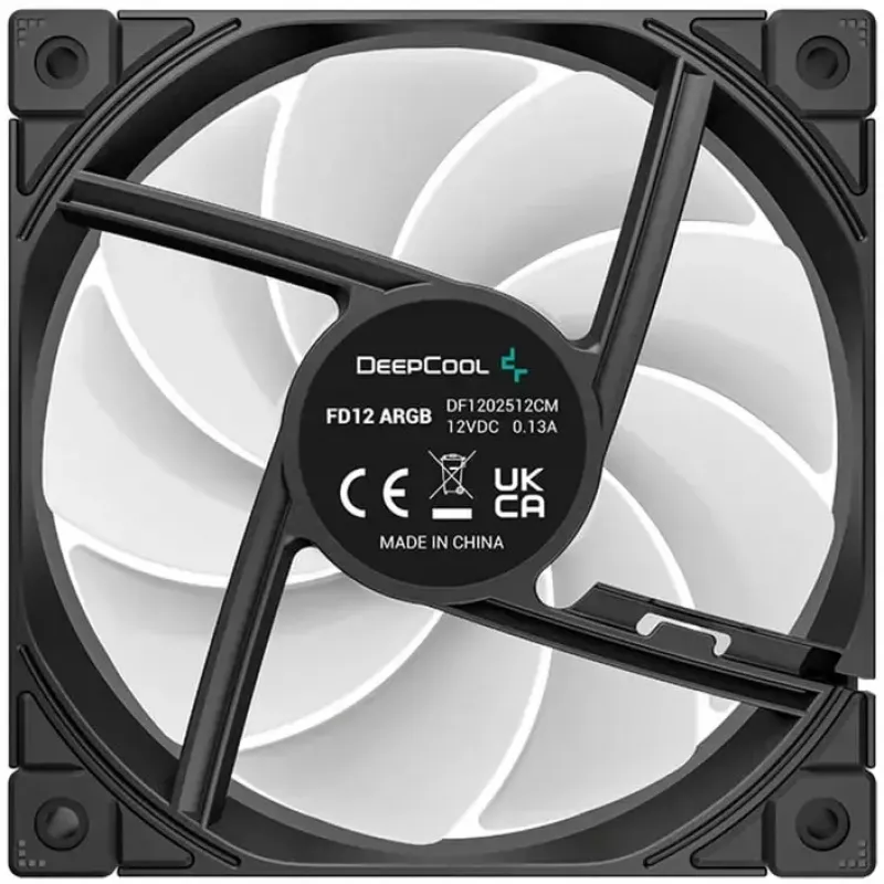 Ventilador de carcasa DeepCool FD12 ARGB 120mm Negro 120x120x25