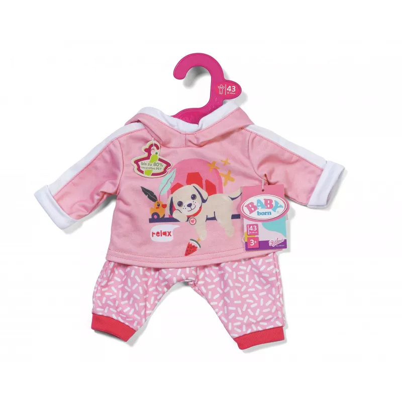 BABY born chándal rosa 43 cm conjunto de ropa para muñeca