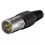 Goobay conector macho de micrófono 3 polos XLR negro metálico