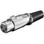 Conector hembra de micrófono Goobay XLR female 3 polos