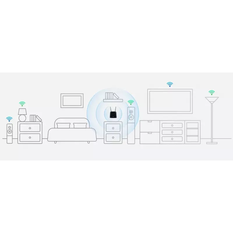 D-Link DWR-960 router Wi-Fi 4G LTE, AC1200 de doble banda, LTE Cat7 de hasta 300 Mbit/s, 2x GbE LAN