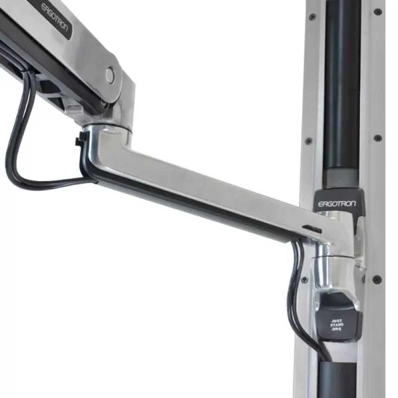 Soporte de pared con brazo para LCD ERGOTRON Lx Sit-stand (aluminio pulido)