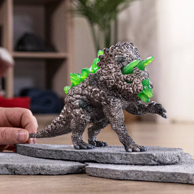 schleich ELDRADOR CREATURES triceratops de piedra, 7 año(s), monstruos y dragones, mundo de piedra, multicolor