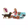 schleich HORSE CLUB Set de juego para pasar la noche con Hannah, animal, caballos, sets de bolsillo, 5 años, multicolor