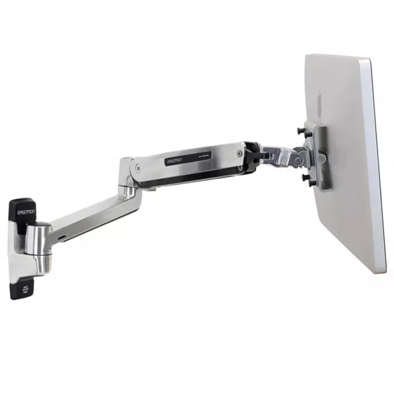 ERGOTRON Lx HD Soporte de pared para monitor con brazo LCD ajustable en altura (aluminio pulido)
