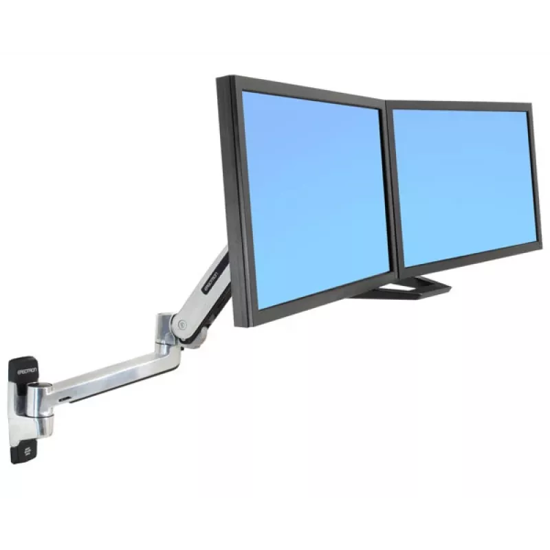 ERGOTRON Lx HD Soporte de pared para monitor con brazo LCD ajustable en altura (aluminio pulido)