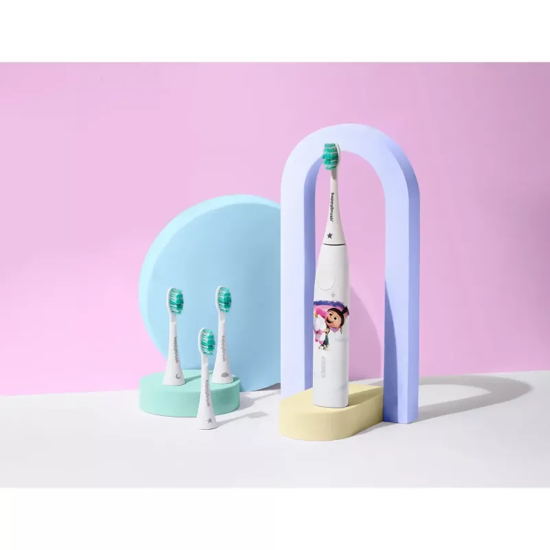 Cepillo de dientes eléctrico Happybrush ECO VIBE KIDS Agnes + 3 cepillos de recambio
