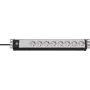 Regleta de enchufes BRENNENSTUHL - Premium-Line 19 pulgadas para armarios eléctricos 8 tomas negro/gris claro - 3m gris